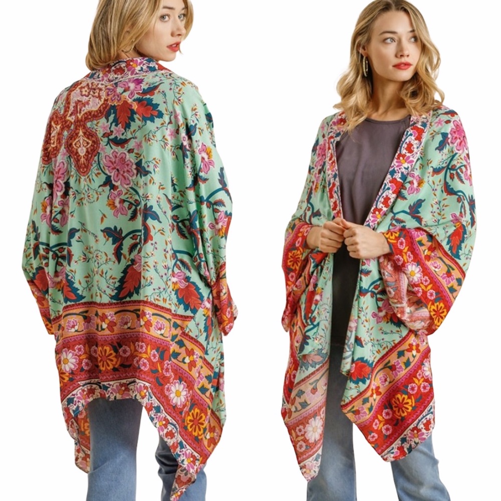 Umgee NWT Boutique Kimono Boho Art Deco - Picture 3 of 15